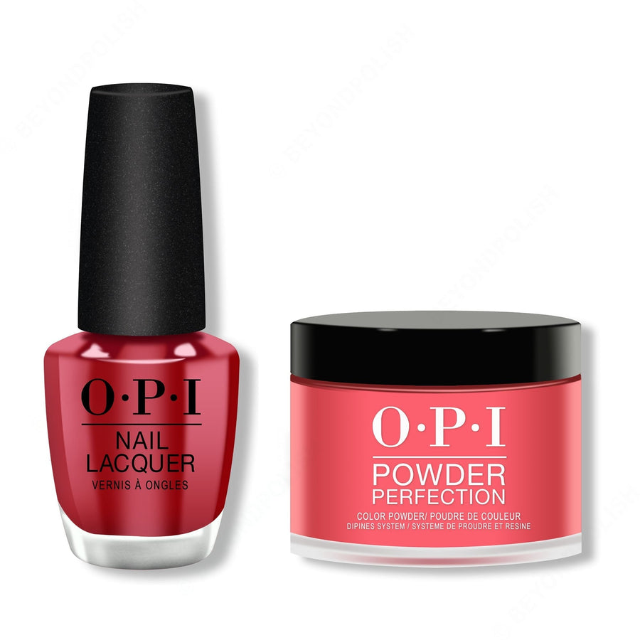 OPI - Lacquer & Dip Combo - Red Hot Rio