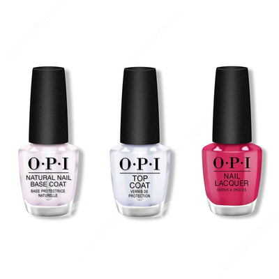 OPI - Nail Lacquer Combo - Base, Top & 15 Minutes of Flame