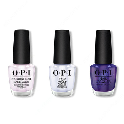OPI - Nail Lacquer Combo - Base, Top & Abstract After Dark