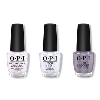 OPI - Nail Lacquer Combo - Base, Top & Addio Bad Nails, Ciao Great Nails 0.5 oz - #NLMI10