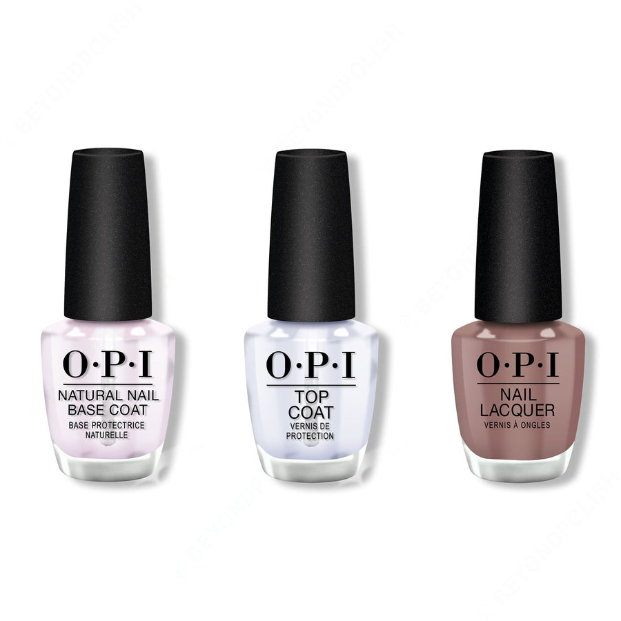 OPI - Nail Lacquer Combo - Base, Top & Bonfire Serenade