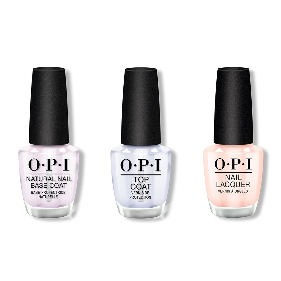 OPI - Nail Lacquer Combo - Base, Top & Bubble Bath 0.5 oz - #NLS86