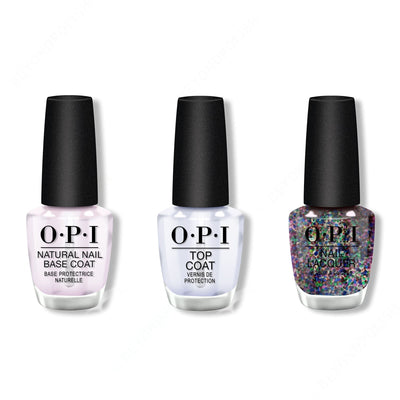 OPI - Nail Lacquer Combo - Base, Top & Cheers to Mani Years
