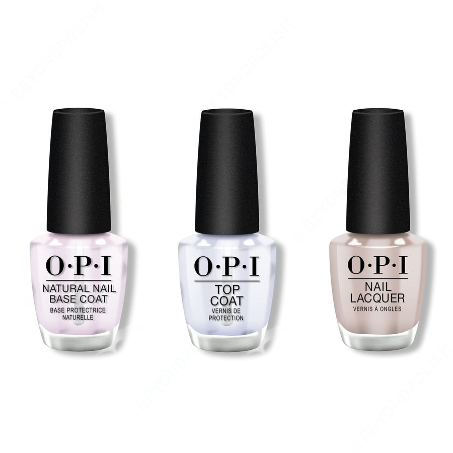 OPI - Nail Lacquer Combo - Base, Top & Coconuts Over OPI 0.5 oz - #NLF89