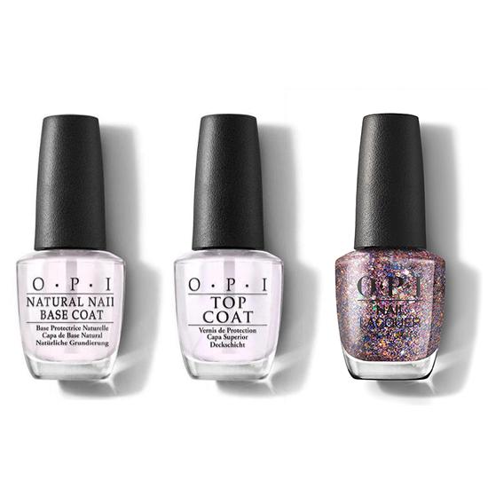 OPI - Nail Lacquer Combo - Base, Top & Confetti Ready