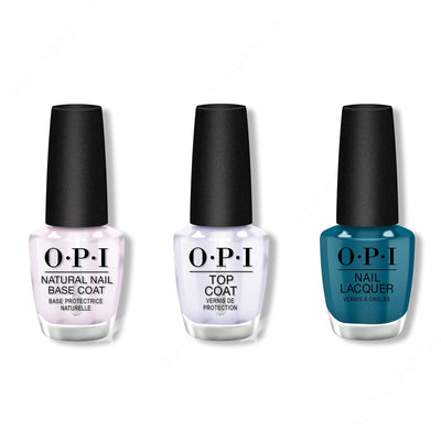 OPI - Nail Lacquer Combo - Base, Top & Drama At La Scala 0.5 oz - #NLMI04
