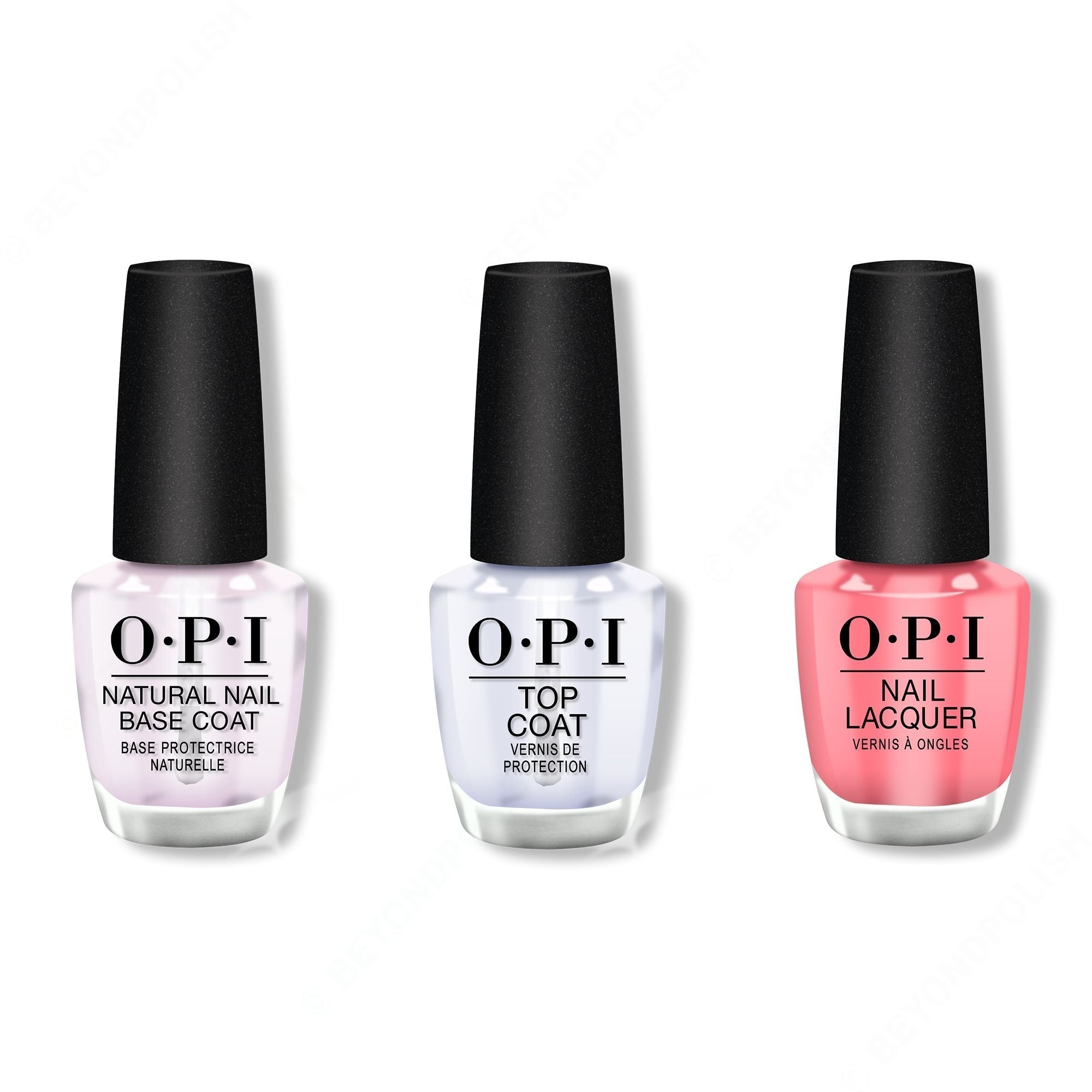 OPI - Nail Lacquer Combo - Base, Top & Elephantastic Pink 0.5 oz - #NLI42