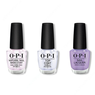 OPI - Nail Lacquer Combo - Base, Top & Galleria Vittorio Violet 0.5 oz - #NLMI09