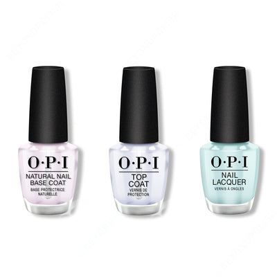 OPI - Nail Lacquer Combo - Base, Top & Gelato on My Mind 0.5 oz - #NLV33
