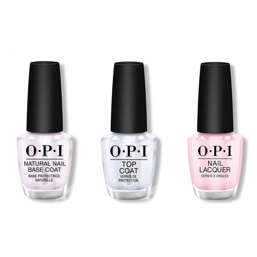 OPI - Nail Lacquer Combo - Base, Top & Getting Nadi On My Honeymoon 0.5 oz - #NLF82