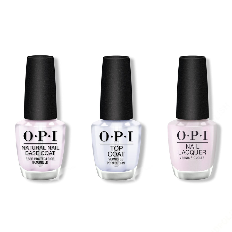 OPI - Nail Lacquer Combo - Base, Top & Glazed N' Amused