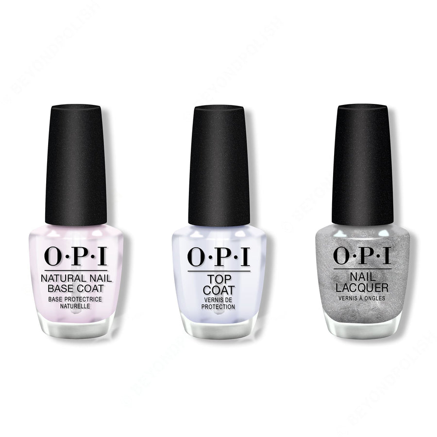 OPI - Nail Lacquer Combo - Base, Top & Go Big or Go Chrome