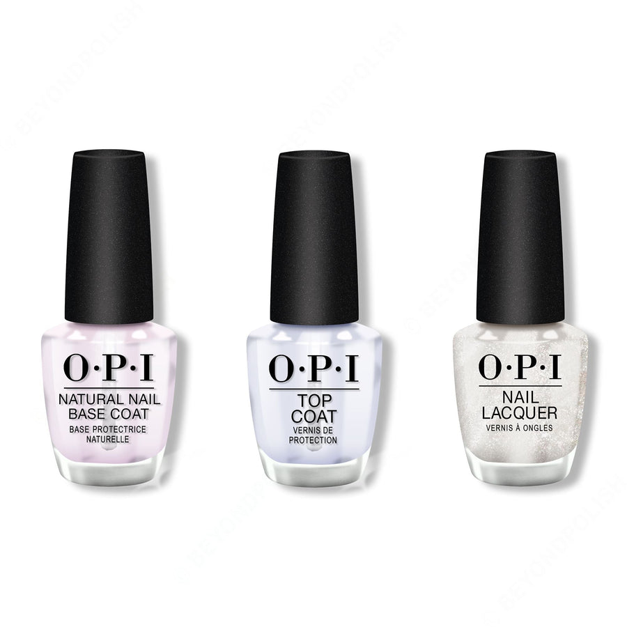 OPI - Nail Lacquer Combo - Base, Top & Happy Anniversary! 0.5 oz - #NLA36