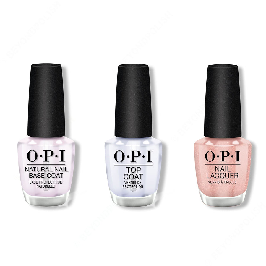 OPI - Nail Lacquer Combo - Base, Top & Humidi-Tea 0.5 oz - #NLN52