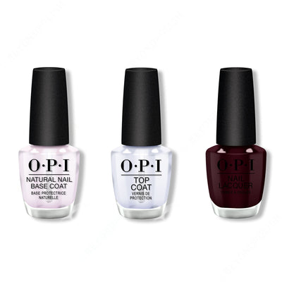 OPI - Nail Lacquer Combo - Base, Top & In the Cable Car-Pool Lane 0.5 oz - #NLF62