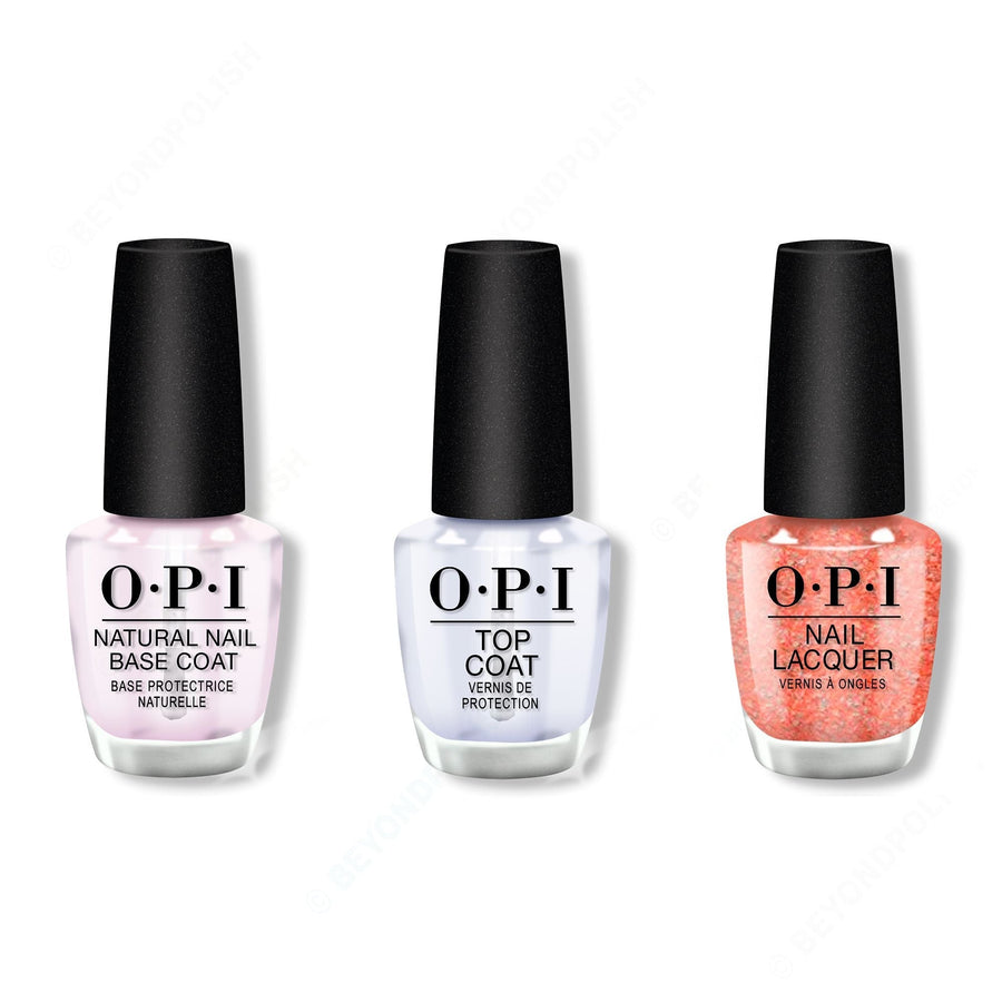 OPI - Nail Lacquer Combo - Base, Top & It's a Wonderful Spice