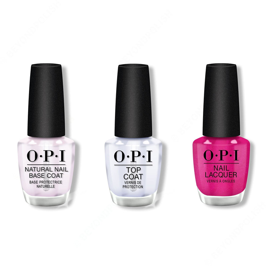 OPI - Nail Lacquer Combo - Base, Top & La Paz-itively Hot 0.5 oz - #NLA20