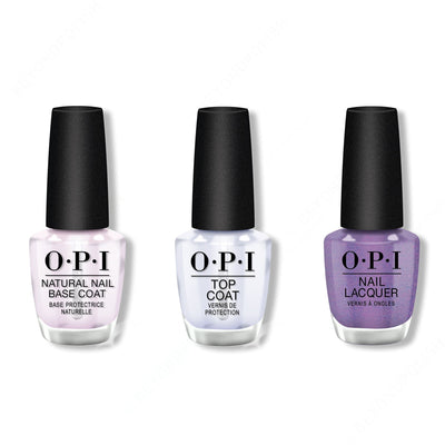 OPI - Nail Lacquer Combo - Base, Top & Leonardo’s Model Color 0.5 oz - #NLMI11