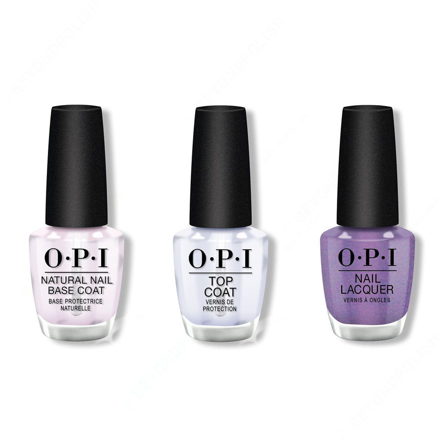 OPI - Nail Lacquer Combo - Base, Top & Leonardo’s Model Color 0.5 oz - #NLMI11