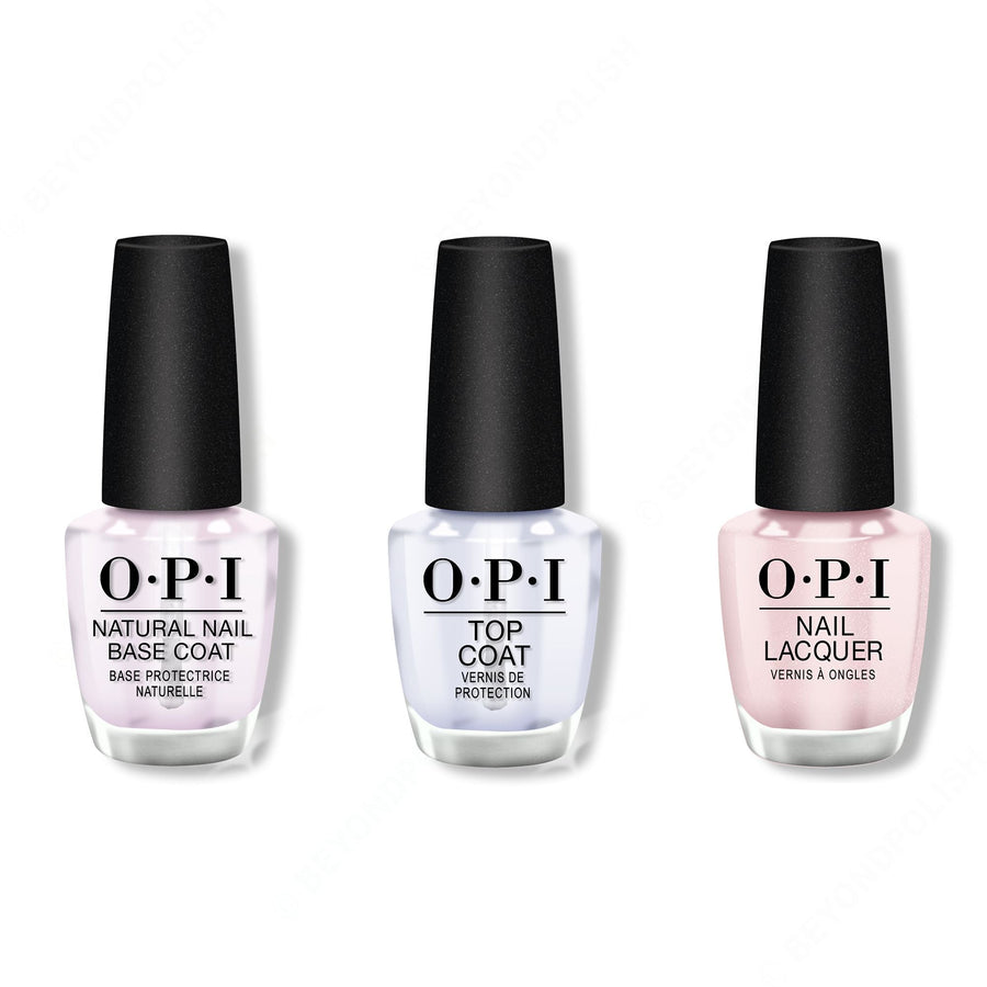 OPI - Nail Lacquer Combo - Base, Top & Let Me Bayou a Drink 0.5 oz - #NLN51