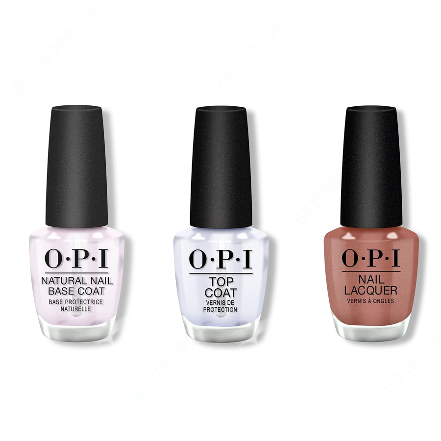 OPI - Nail Lacquer Combo - Base, Top & Made It To The Seventh Hills! 0.5 oz - #NLL15