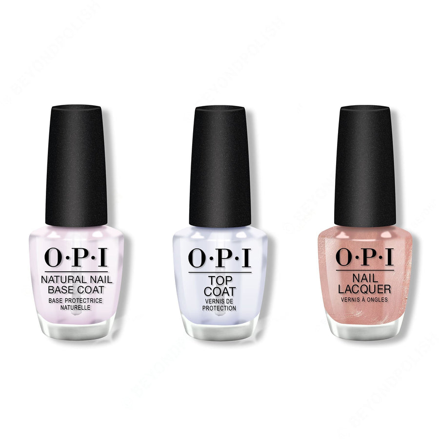 OPI - Nail Lacquer Combo - Base, Top & Metallic Composition