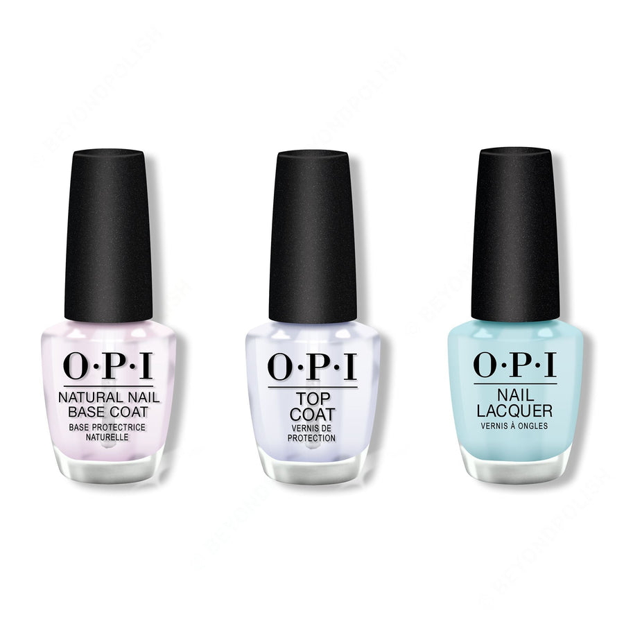 OPI - Nail Lacquer Combo - Base, Top & Mexico City Move-mint 0.5 oz - #NLM83