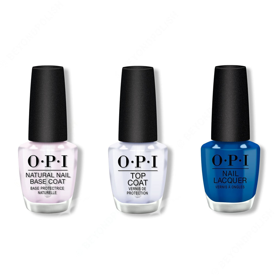 OPI - Nail Lacquer Combo - Base, Top & Mi Casa Es Blue Casa 0.5 oz - #NLM92