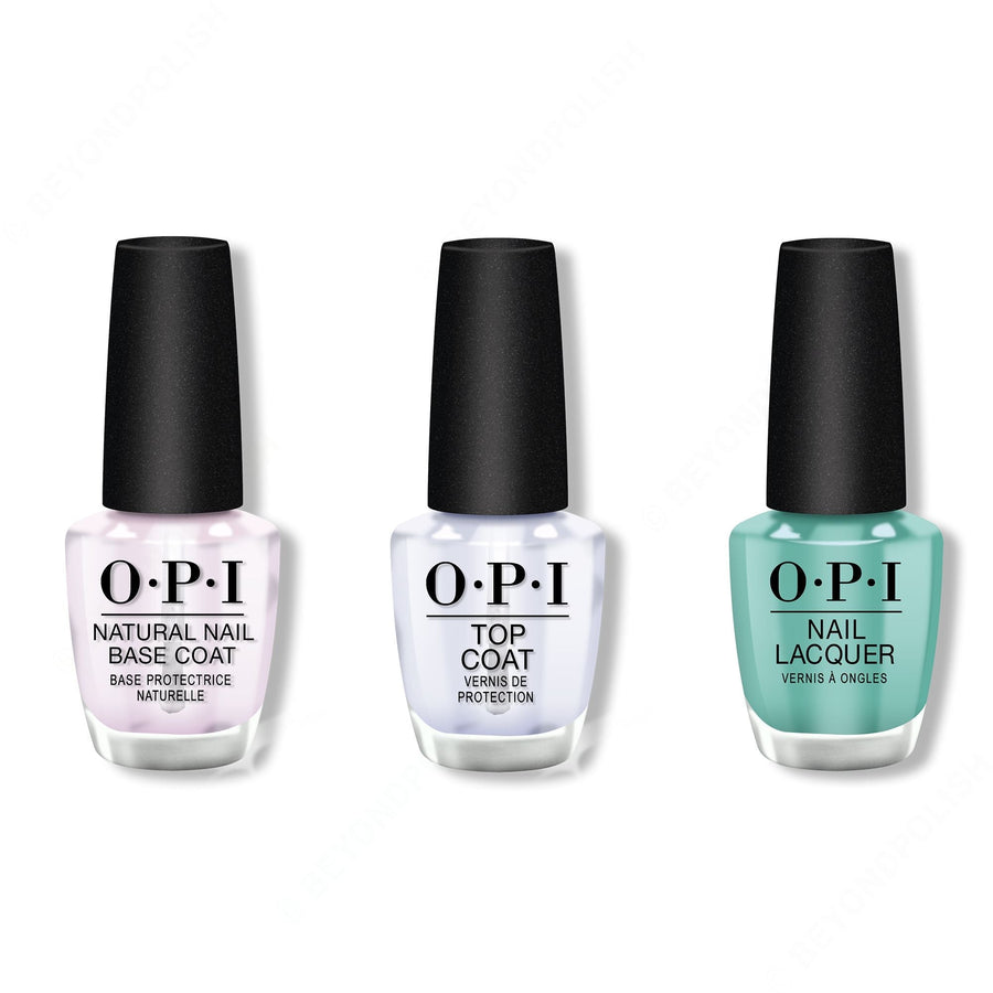 OPI - Nail Lacquer Combo - Base, Top & My Dogsled Is A Hybrid 0.5 oz - #NLN45