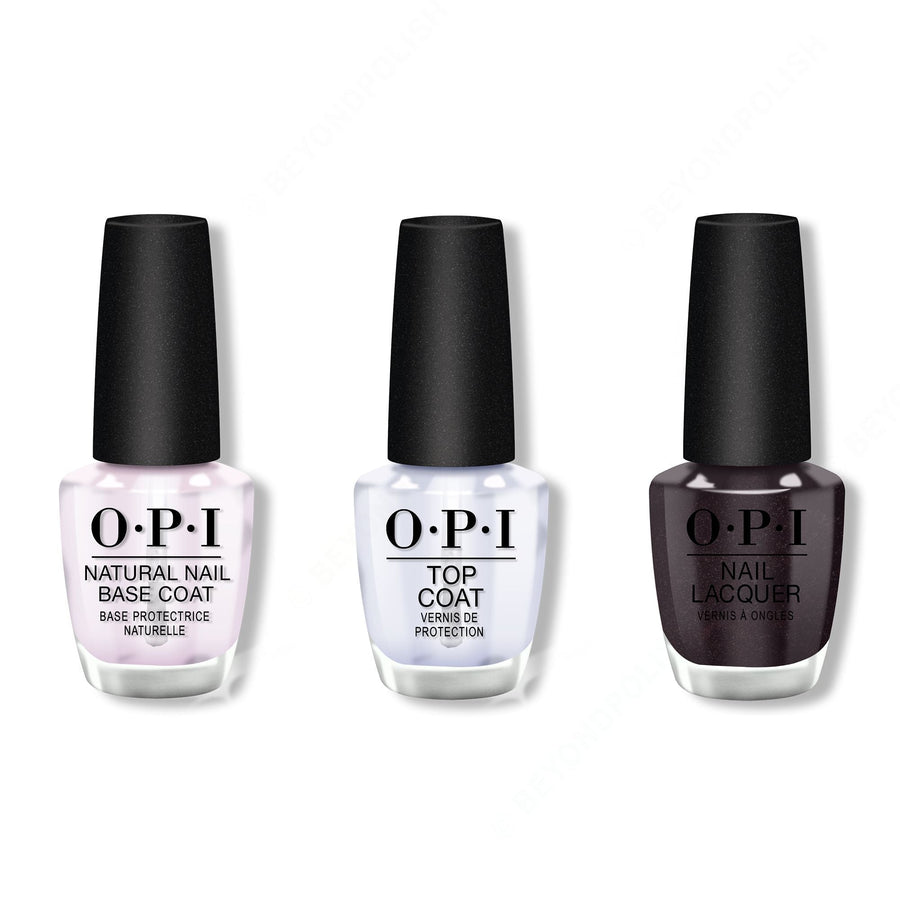 OPI - Nail Lacquer Combo - Base, Top & My Private Jet 0.5 oz - #NLB59