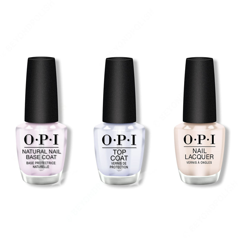 OPI - Nail Lacquer Combo - Base, Top & My Vampire is Buff 0.5 oz - #NLE82