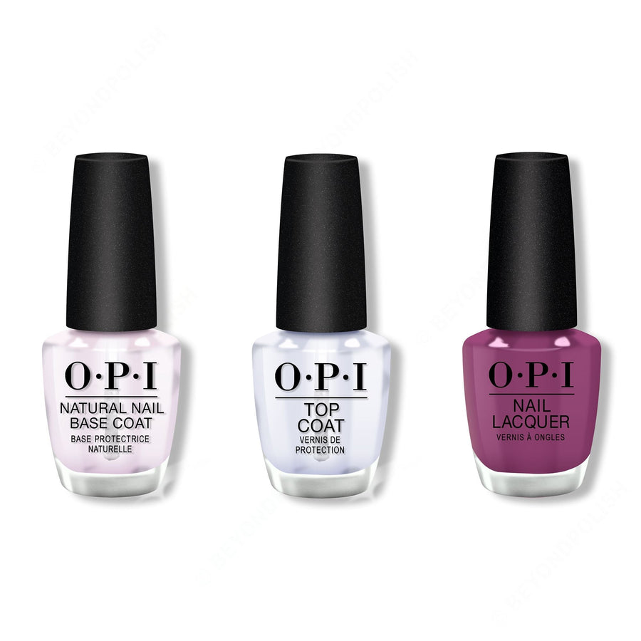 OPI - Nail Lacquer Combo - Base, Top & N00Berry
