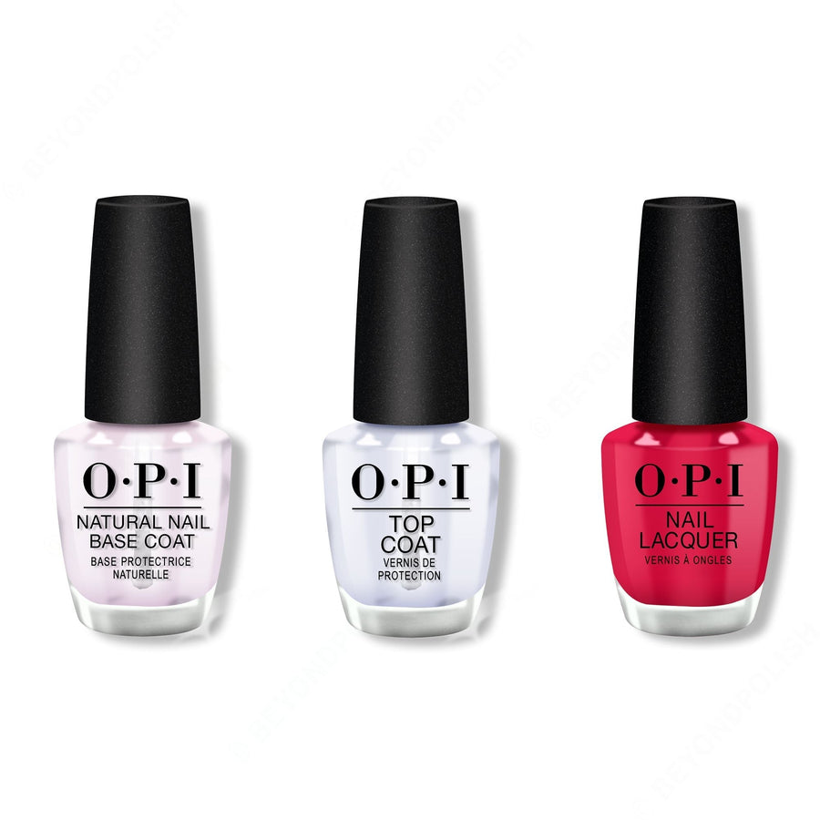 OPI - Nail Lacquer Combo - Base, Top & OPI By Popular Vote 0.5 oz - #NLW63
