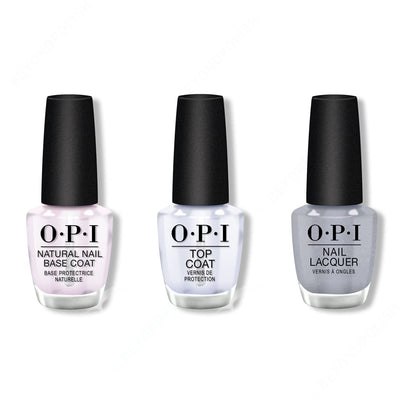 OPI - Nail Lacquer Combo - Base, Top & OPI Nails The Runway 0.5 oz - #NLMI08