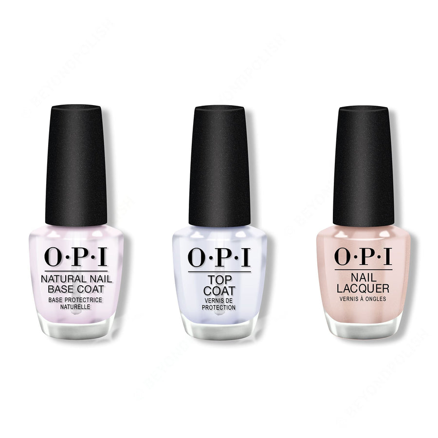 OPI - Nail Lacquer Combo - Base, Top & Pale to the Chief 0.5 oz - #NLW57