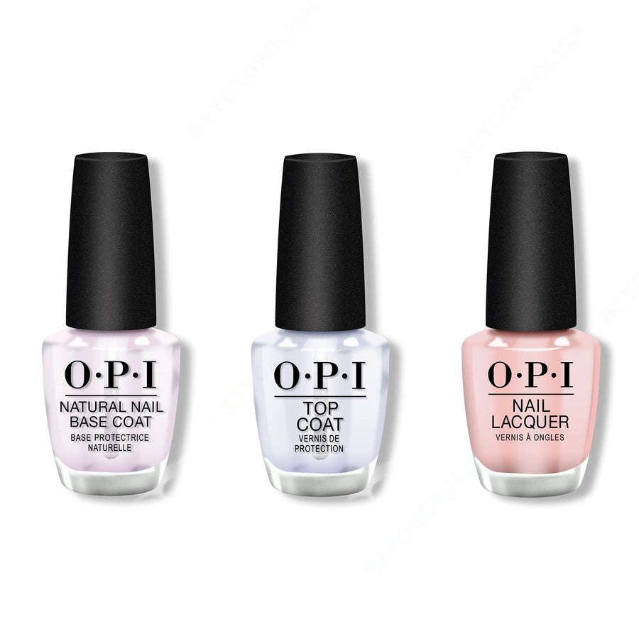 OPI - Nail Lacquer Combo - Base, Top & Passion 0.5 oz - #NLH19