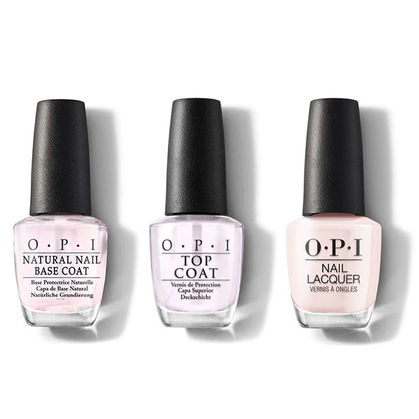 OPI - Nail Lacquer Combo - Base, Top & Pink In Bio