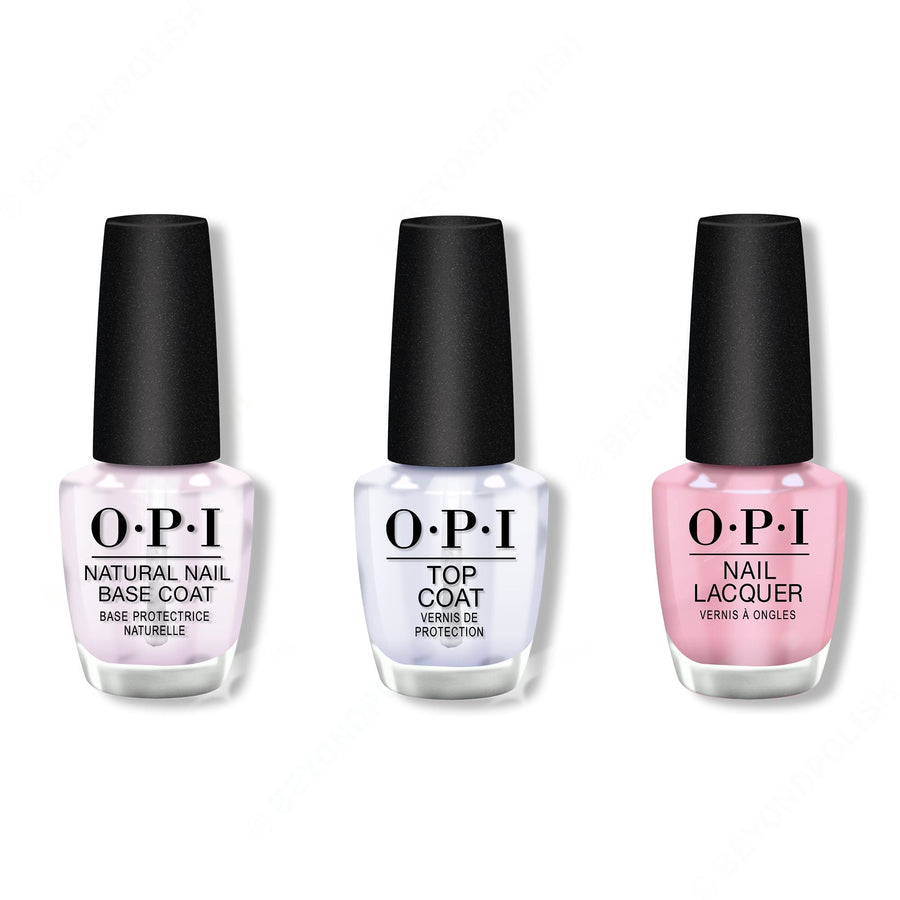 OPI - Nail Lacquer Combo - Base, Top & (P)Ink on Canvas
