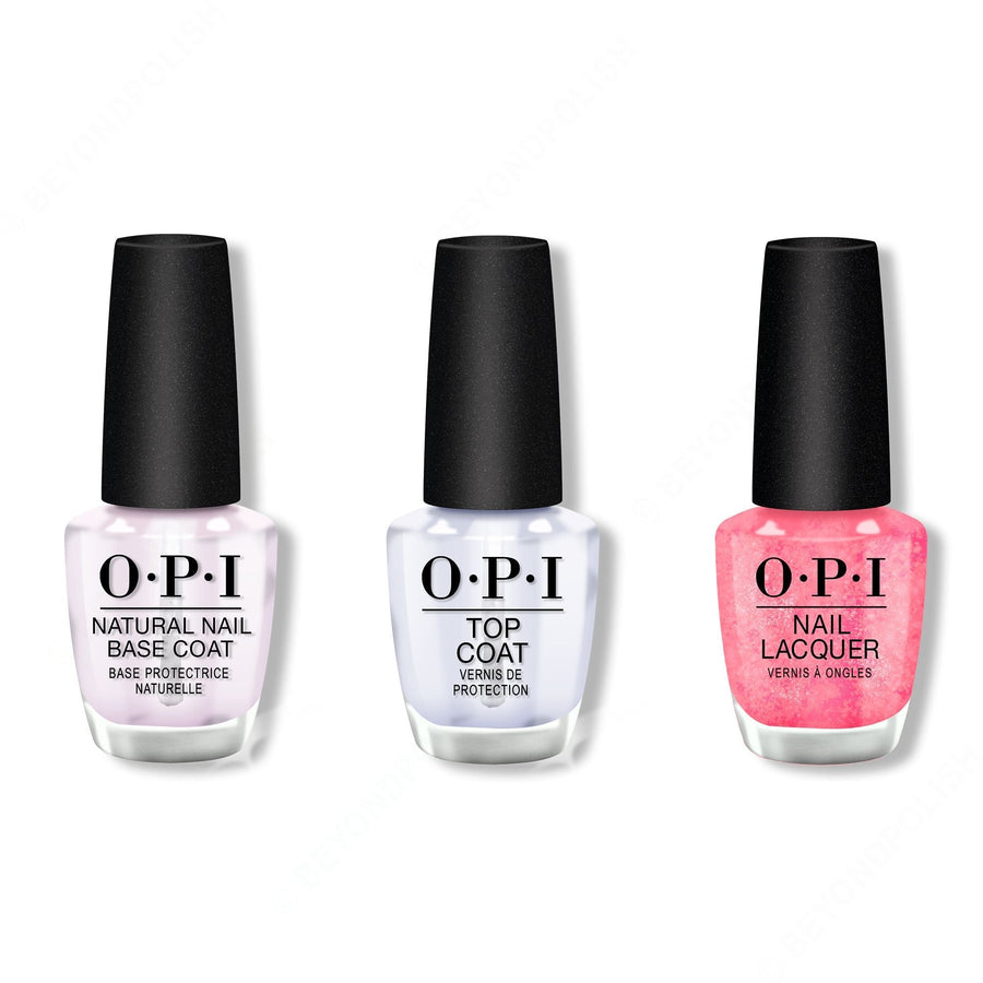 OPI - Nail Lacquer Combo - Base, Top & Pixel Dust