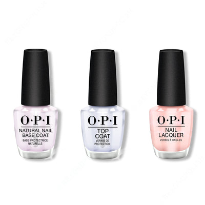 OPI - Nail Lacquer Combo - Base, Top & Rosy Future 0.5 oz - #NLS79