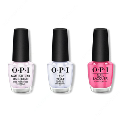 OPI - Nail Lacquer Combo - Base, Top & Shorts Story 0.5 oz - #NLB86