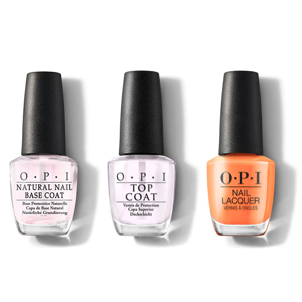 OPI - Nail Lacquer Combo - Base, Top & Silicon Valley Girl