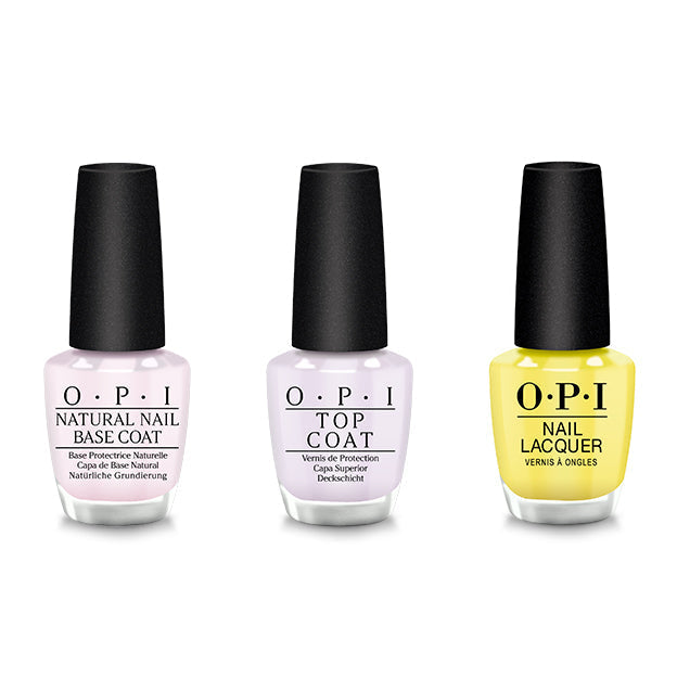 OPI - Nail Lacquer Combo - Base, Top & Stay Out All Bright