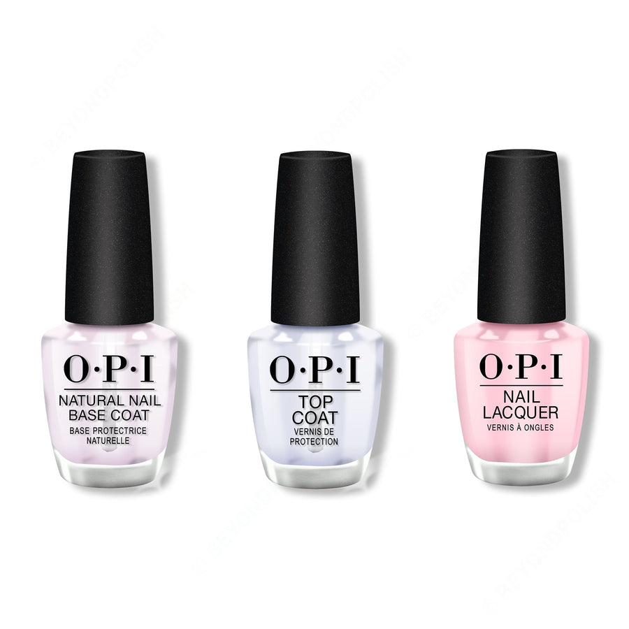 OPI - Nail Lacquer Combo - Base, Top & Suzi Shops & Island Hops 0.5 oz - #NLH71