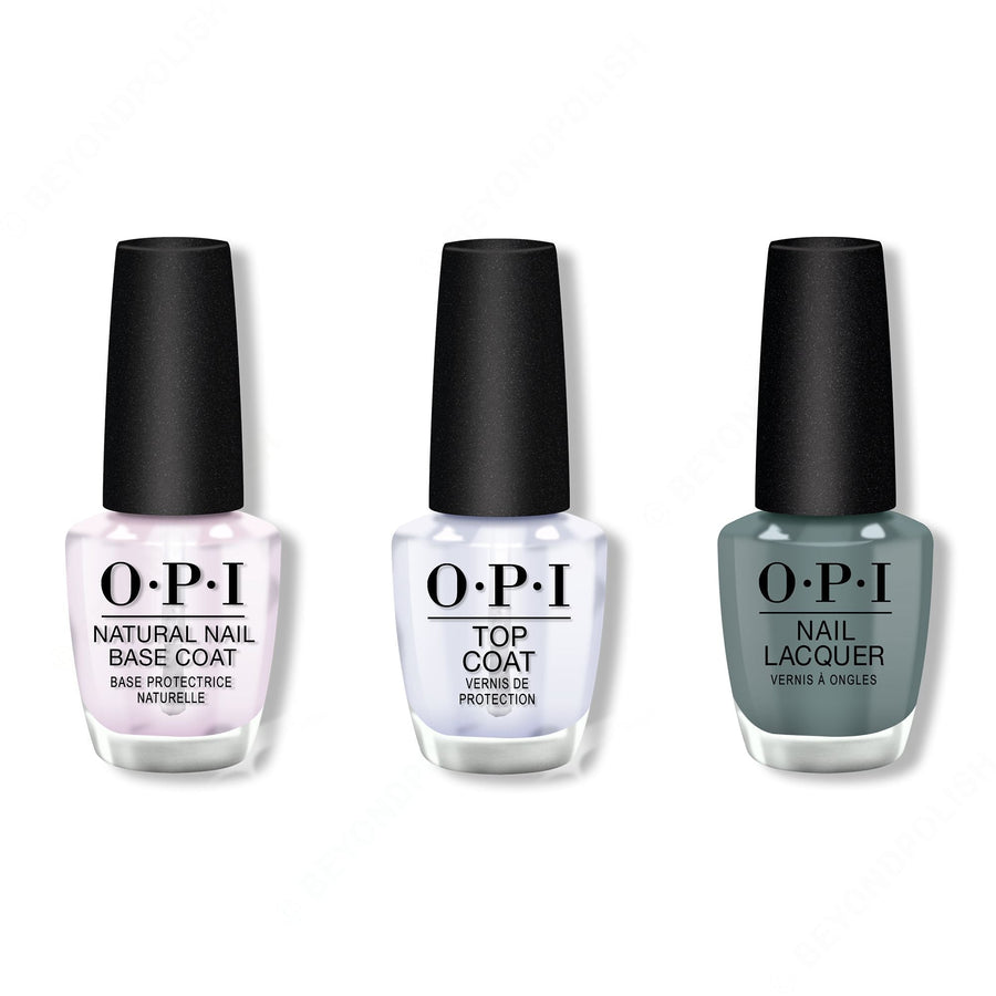 OPI - Nail Lacquer Combo - Base, Top & Suzi Talks With Her Hands 0.5 oz - #NLMI07