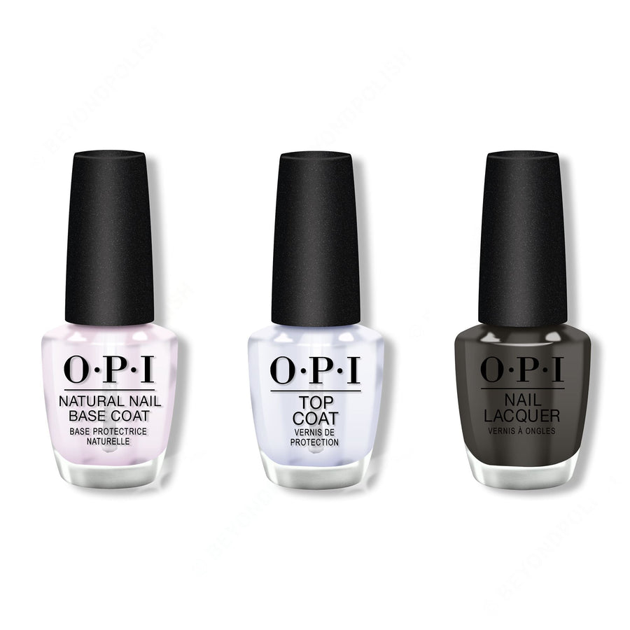 OPI - Nail Lacquer Combo - Base, Top & Suzi The First Lady of Nails 0.5 oz - #NLW55