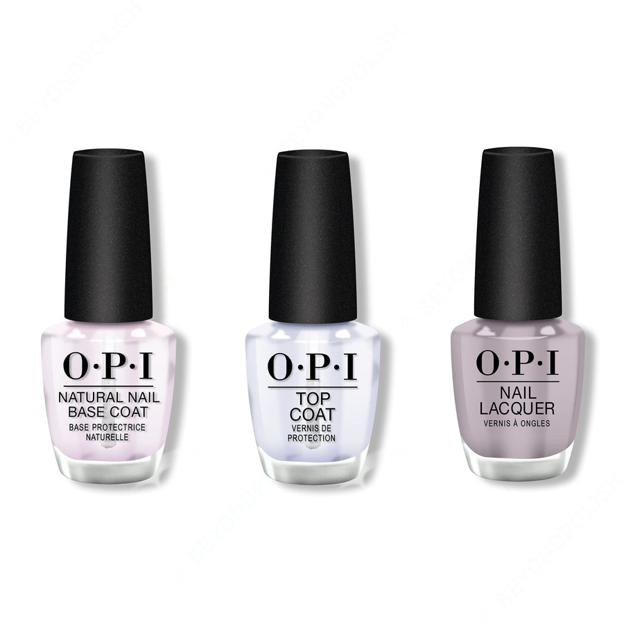 OPI - Nail Lacquer Combo - Base, Top & Taupe-less Beach 0.5 oz - #NLA61