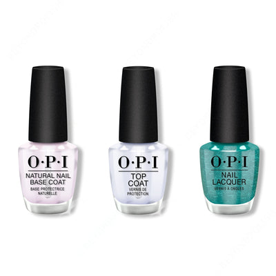 OPI - Nail Lacquer Combo - Base, Top & Tealing Festive