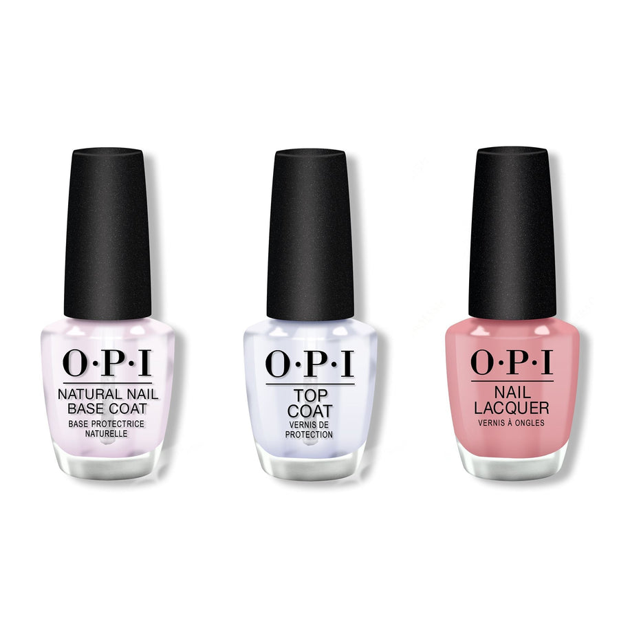 OPI - Nail Lacquer Combo - Base, Top & Tickle My France-y 0.5 oz - #NLF16