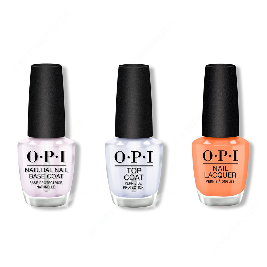 OPI - Nail Lacquer Combo - Base, Top & Trading Paint